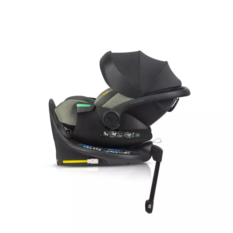 Pasisukanti, gulima autokėdutė su isofix baze Easy go Buz Pro Xtd I-size 0-13, Greener