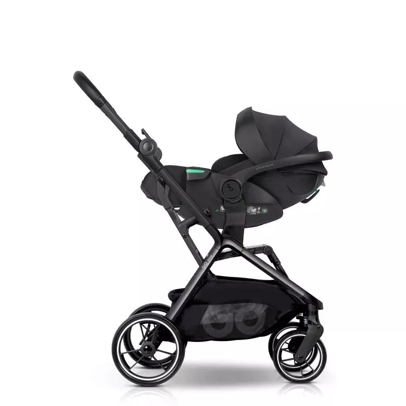 Pasisukanti, gulima autokėdutė su isofix baze Easy go Buz Pro Xtd I-size 0-13, Ink
