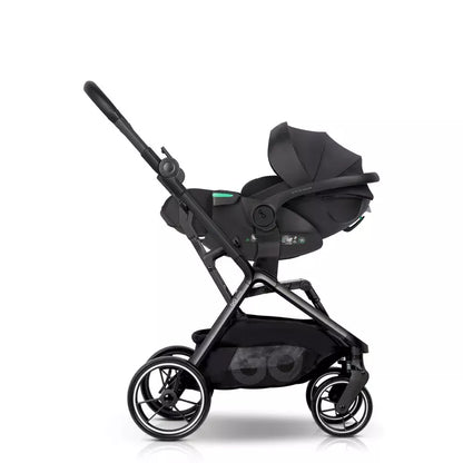 Pasisukanti, gulima autokėdutė su isofix baze Easy go Buz Pro Xtd I-size 0-13, Ink