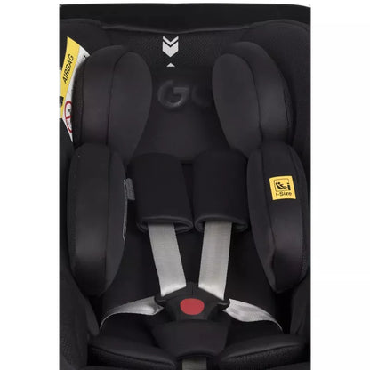 Pasisukanti, gulima autokėdutė su isofix baze Easy go Buz Pro Xtd I-size 0-13, Ink