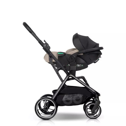 Pasisukanti, gulima autokėdutė su isofix baze Easy go Buz Pro Xtd I-size 0-13, Taupe