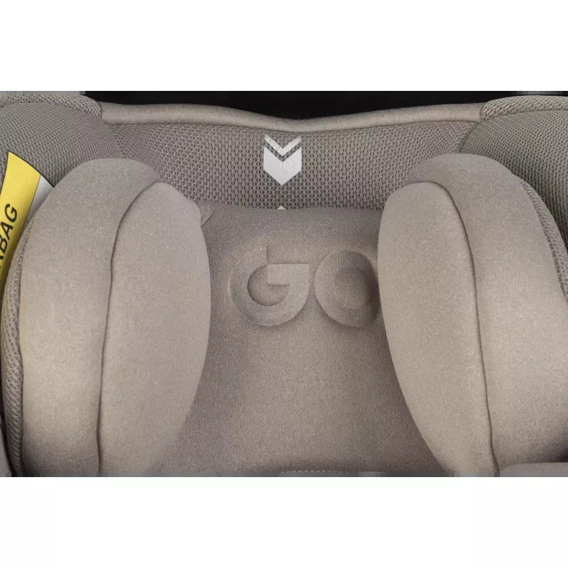 Pasisukanti, gulima autokėdutė su isofix baze Easy go Buz Pro Xtd I-size 0-13, Taupe