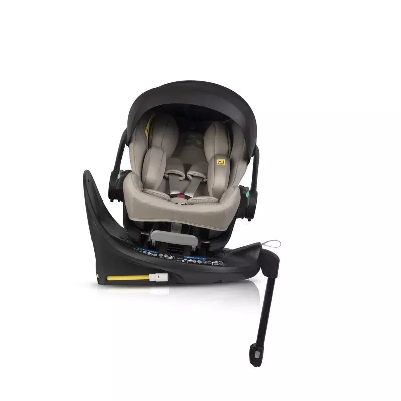 Pasisukanti, gulima autokėdutė su isofix baze Easy go Buz Pro Xtd I-size 0-13, Taupe