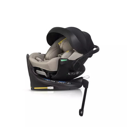 Pasisukanti, gulima autokėdutė su isofix baze Easy go Buz Pro Xtd I-size 0-13, Taupe
