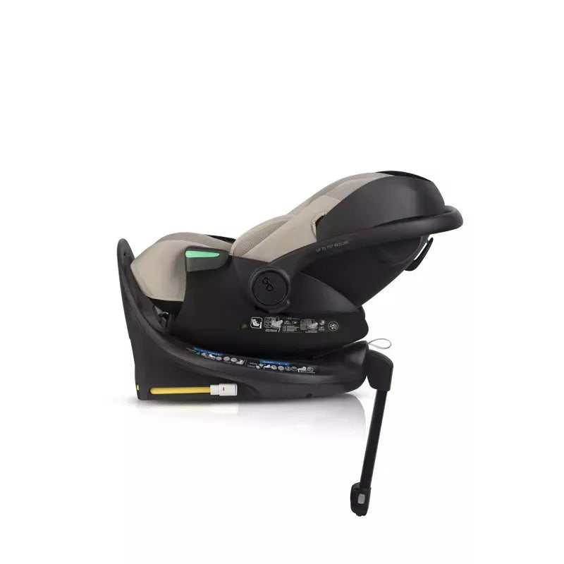 Pasisukanti, gulima autokėdutė su isofix baze Easy go Buz Pro Xtd I-size 0-13, Taupe