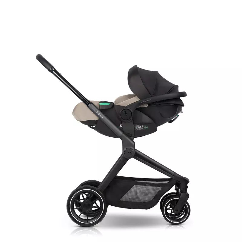 Pasisukanti, gulima autokėdutė su isofix baze Easy go Buz Pro Xtd I-size 0-13, Taupe