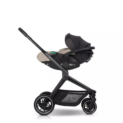 Pasisukanti, gulima autokėdutė su isofix baze Easy go Buz Pro Xtd I-size 0-13, Taupe