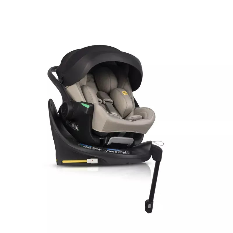 Pasisukanti, gulima autokėdutė su isofix baze Easy go Buz Pro Xtd I-size 0-13, Taupe