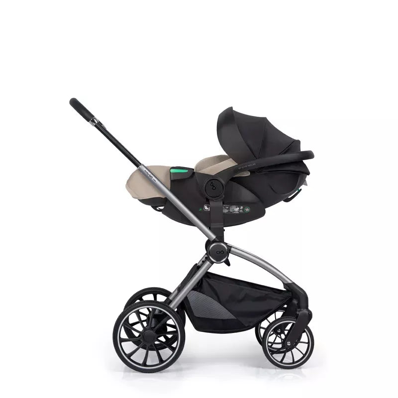 Pasisukanti, gulima autokėdutė su isofix baze Easy go Buz Pro Xtd I-size 0-13, Taupe