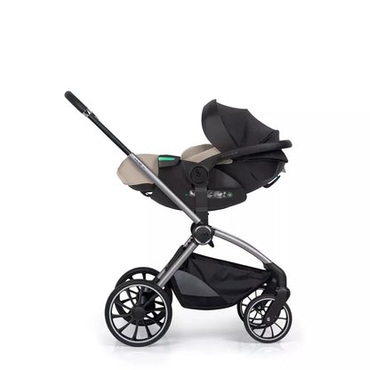 Pasisukanti, gulima autokėdutė su isofix baze Easy go Buz Pro Xtd I-size 0-13, Taupe