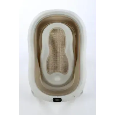 Sulankstoma vonia Bath & Care su termometru ir gultuku, Beige