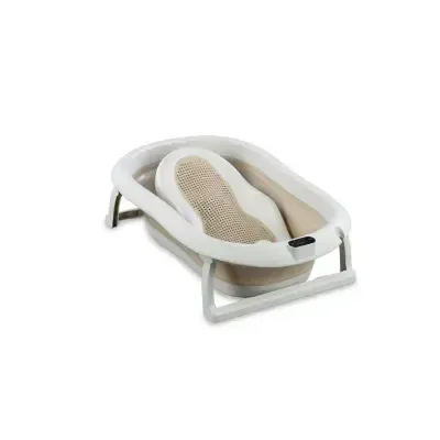 Sulankstoma vonia Bath & Care su termometru ir gultuku, Beige