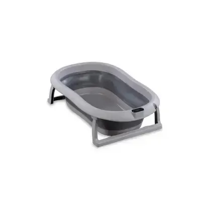 Sulankstoma vonia Bath & Care su termometru ir gultuku, Dark grey