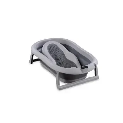 Sulankstoma vonia Bath & Care su termometru ir gultuku, Dark grey