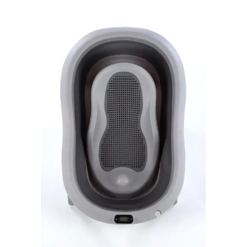 Sulankstoma vonia Bath & Care su termometru ir gultuku, Dark grey
