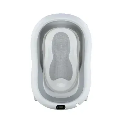 Sulankstoma vonia Bath & Care su termometru ir gultuku, Grey