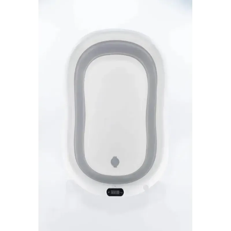 Sulankstoma vonia Bath & Care su termometru ir gultuku, Grey