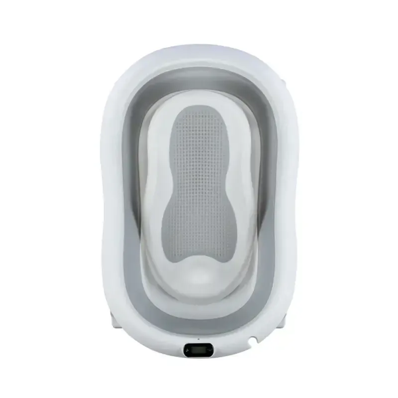 Sulankstoma vonia Bath & Care su termometru ir gultuku, Grey