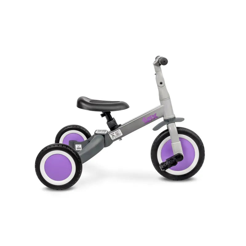 Dviratukas/triratukas Toyz FOX 4in1, grey/purple