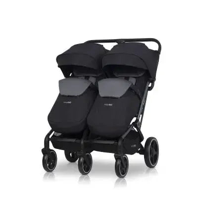 Vežimėlis dvynukams Easy go Echo, Ebony black